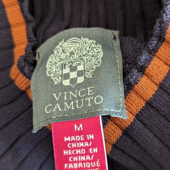 Vince Camuto NWT Navy Blue Lightweight Belted Sweater Dress Size M - Picture 5 of 5